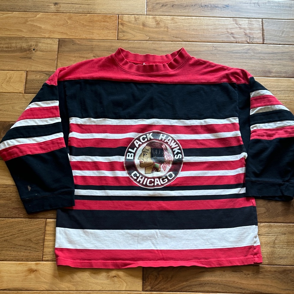 Vtg CrableSportswear Chicago Blackhawks hockey jersey